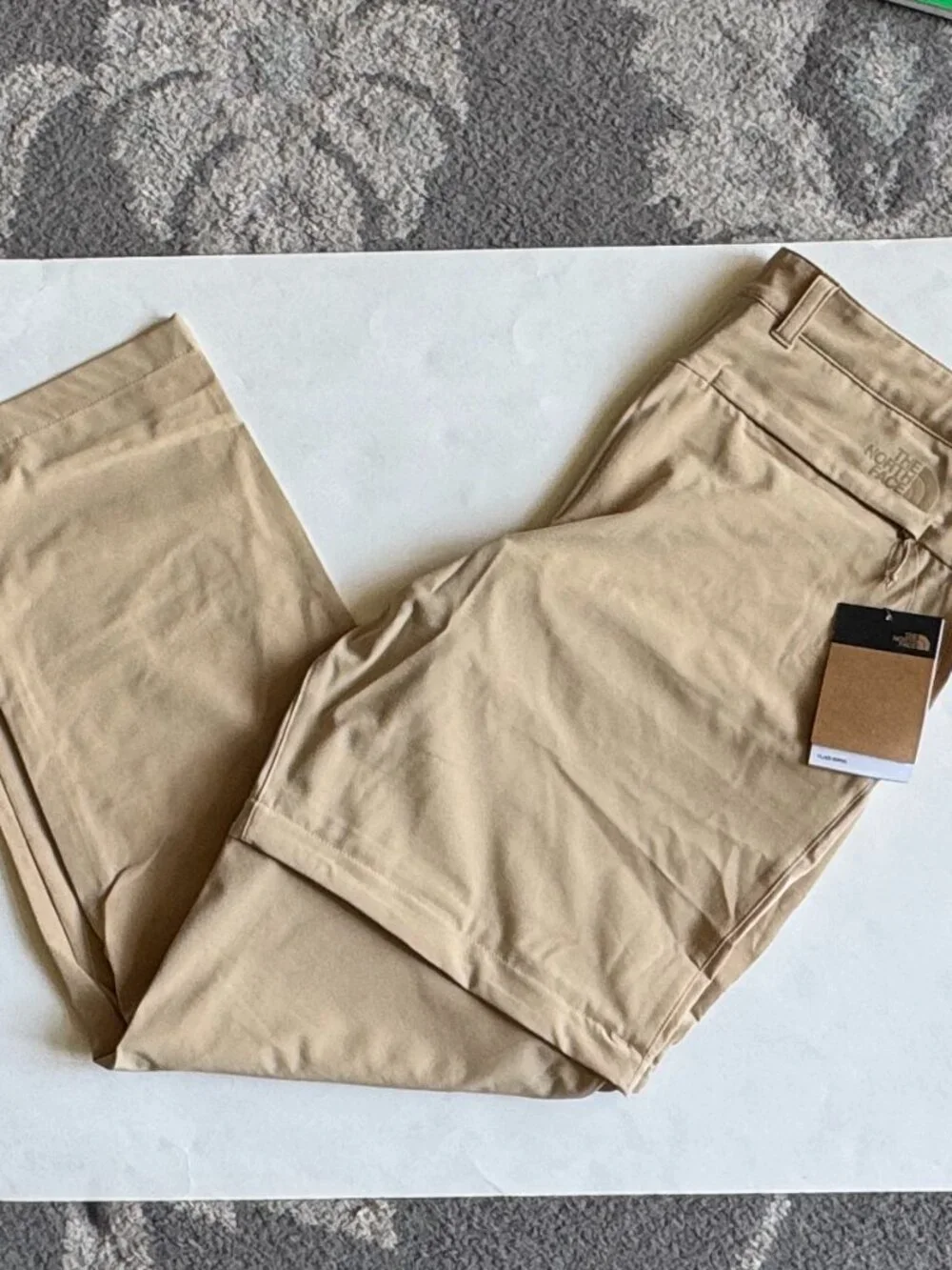 Mens The North Face Paramount Convertible UPF 40+ Pants Khaki Stone 36